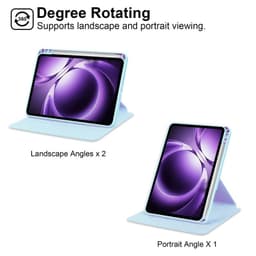 [Xoay 360 Độ] Bao Da MTB Xia0mi Redmi PAD 2 9.7" - POCO PAD C1 2026 Lưng Cứng Trong Suốt Viền Dẻo 6
