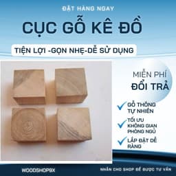 Miếng gỗ thông vuông trang trí, kê chân giường pallet 1
