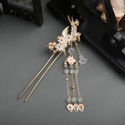 Trâm Phượng hoàng dục hỏa Công xanh thiết kế sang trọng phụ kiện cài tóc cô dâu 4