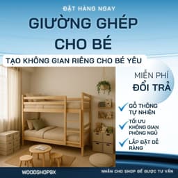 Giường tầng, giường gỗ thông nhập khẩu_Wood shop 1