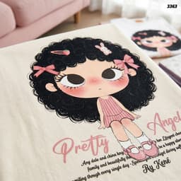 Áo Thun HY KORÉ Pretty Angel Tóc Xù 3363 Form Rộng Localbrand Oversize Unisex Vải Cotton 75% Nam Nữ 8