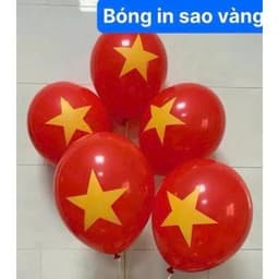 Combo 10/50 Bong Bóng ĐỎ Sao Vàng Bóng Bay Đỏ Sao Vàng Trang Trí Lễ 3