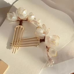 Trâm Hoa Ngọc Lan phụ kiện cài tóc chữ u chụp ảnh sang chảnh cho nữ 7