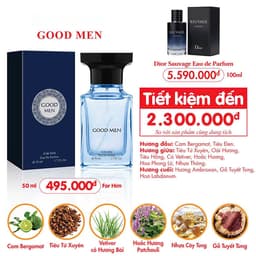 Nước hoa nam Good Men Blue, Good Men Vàng  – MẠNH MẼ VÀ NAM TÍNH (50ML) 2