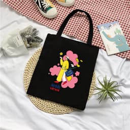 Túi tote in hình cô gái Việt Nam - Túi vải canvas có khóa I LOVE ÁO DÀI đi chơi đi học thời trang dễ thương TOTa0314 8