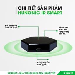Điều khiển hồng ngoại wifi Hunonic IR Smart, IR Smart PRO, điều khiển Tivi, Điều Hoà qua điện thoại 5