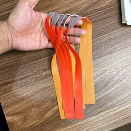 5-10 bộ Dây latex 1.0mm 2 lớp đỏ dài 22cm . dây thun cao su cao cấp kháng lực tốt cực bền , dây dài 22cm ( Hàng sịn ) 9