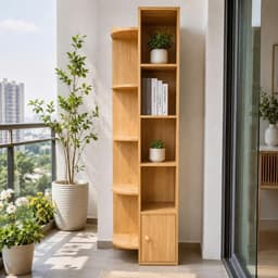Kệ Gỗ Có Tủ, Kệ Để Đồ Trang Trí Góc Tường Cao 1m5 Thiếu Kế Gọn Tiện Hiện Đại 1
