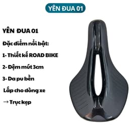 Yên xe đạp thể thao các loại, Yên béo lò xo thép, yên nhỡ, yên dài, yên đua thể thao YBTH 6