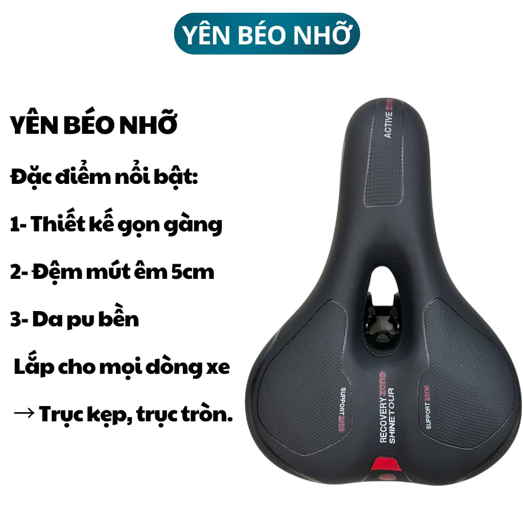 Yên xe đạp size nhỡ, êm ái, gọn gàng thời gian - YBN