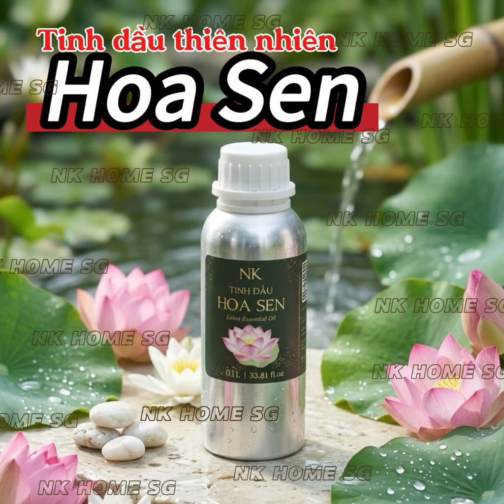 Tinh Dầu Hoa Sen Dung Tích Lớn – Hương Thanh Khiết, Khuếch Tán, Làm Thơm Không Gian