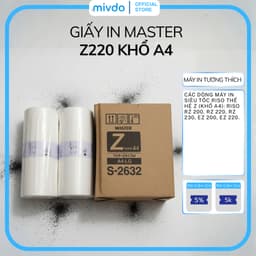 Giấy In Nhanh Master Z220 A4 Dùng Cho Máy Photocopy Máy In Laser Bề Mặt Mịn Bám Mực Tốt 1