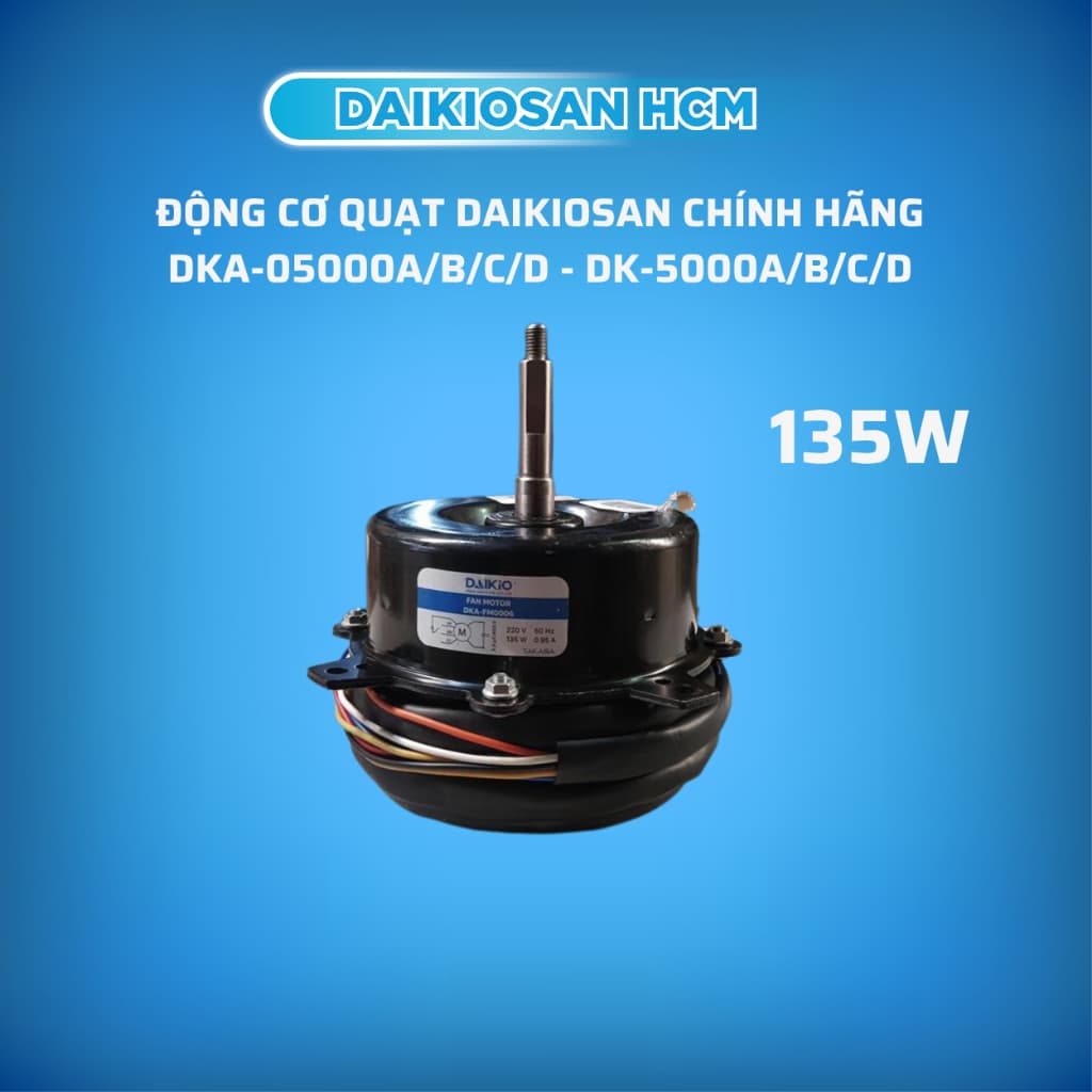 Động cơ quạt máy làm mát Daikiosan - Daikio 135W dùng cho model DKA-05000A/B/C/D, DK-5000A/B/C/D