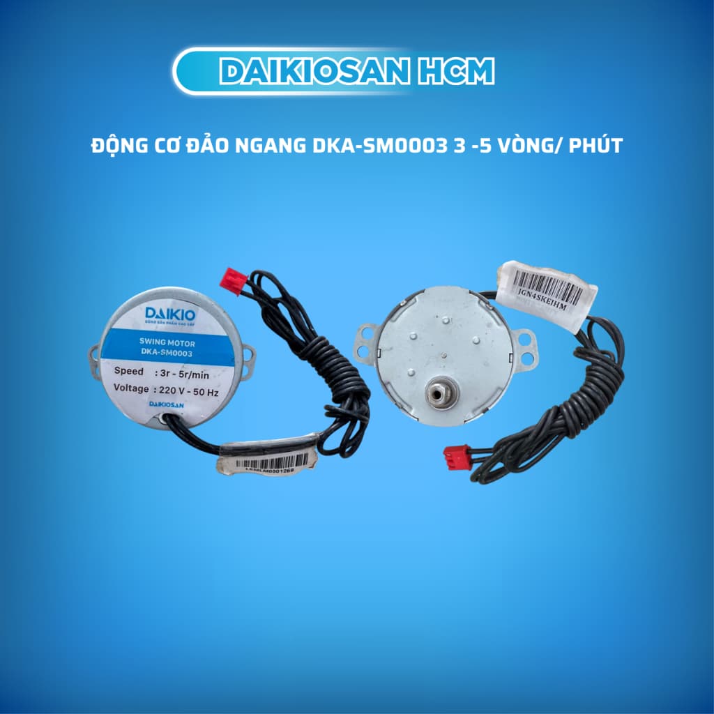 Động cơ đảo ngang cos vát 2 bên quạt điều hòa Daikiosan DKA-01500B, DK-1500B Hàng Chính Hãng