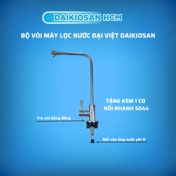 Bộ vòi nước cong Đại Việt lắp cho máy lọc nước Daikiosan - Makano 1