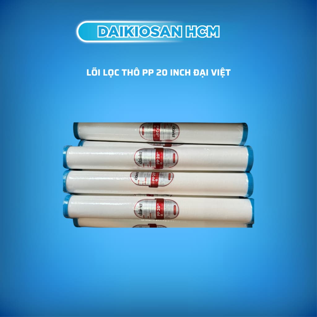 Lõi lọc thô PP 5mrc kích thước 20 inch Đại Việt - Daikiosan Hàng Chính Hãng