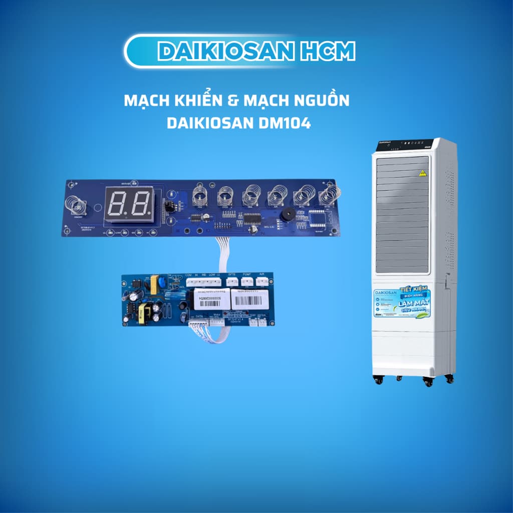 <DM104> Bảng mạch nguồn + Khiển quạt điều hòa Daikiosan DM104- Hàng Chính Hãng