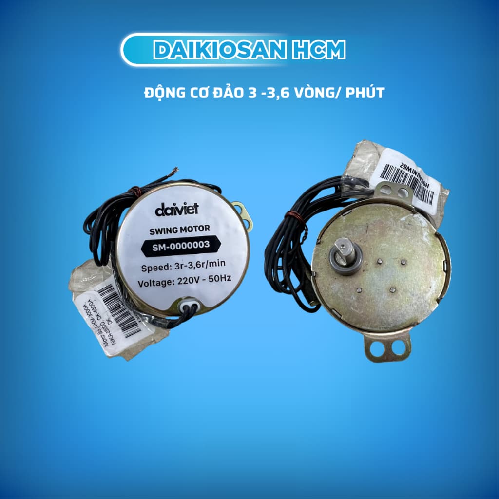 Động cơ đảo quạt điều hòa Daikiosan, Nakami DKA-04500C, NKA-07500A - Hàng Chính hãng