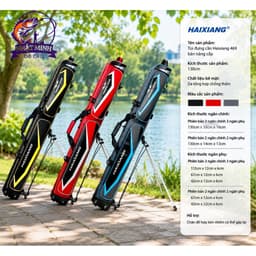 Bao đựng cần câu da Haixiang mã 469 dài 1m3. Hai phiên bản 2 ngăn và 3 ngăn 1