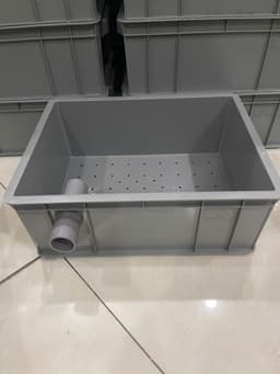 Bộ lọc baki tràn trên cho hồ cá cảnh vừa và nhỏ - Kích Thước 34x25x13 Màu Xám - ống phi 27 9