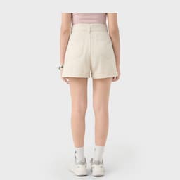 Quần short kaki nữ dáng A GENVIET JEANS cạp cao hack dáng che khuyết điểm đùi to phù hợp đi chơi đi làm 9238 5