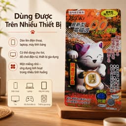 [ Chính Hãng ] Chip Chắn Sóng Điện Từ Hitoki Nội Địa Nhật Mèo Thần Tài Dán Điện Thoại Laptop 6