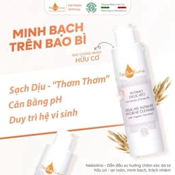 Dung dịch vệ sinh phụ nữ chiết xuất Yến mạch Hữu cơ NeBiolina, làm sạch, dưỡng ẩm, giảm ngứa 200ml> BUN BUN SHOP 2
