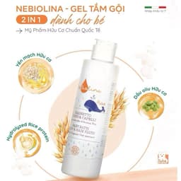 Sữa Tắm Gội Cho Bé Nebiolina - Chiết Xuất Yến Mạch Hữu Cơ Không Cay Mắt Dịu Nhẹ Cho Trẻ Từ Sơ Sinh 200m.> BUN BUN SHOP 1