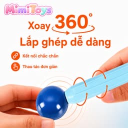 Bộ Xếp Hình Nam Châm MimiToys 72 Chi Tiết - Ghép Nhà, Ghép Khối Và Mô Hình Sáng Tạo 7