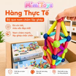 Bộ Xếp Hình Nam Châm MimiToys 72 Chi Tiết - Ghép Nhà, Ghép Khối Và Mô Hình Sáng Tạo 5