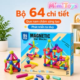 Bộ Xếp Hình Nam Châm MimiToys 72 Chi Tiết - Ghép Nhà, Ghép Khối Và Mô Hình Sáng Tạo 8