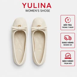 [CHÂN GẦY LÙI 1 SIZE] Giày Búp Bê Mũi Tròn 𝙔𝙐𝙇𝙄𝙉𝘼 Đính Nơ Nhỏ Kim Loại - C32 2