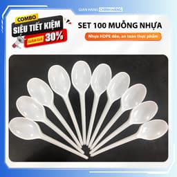 Muỗng Nhựa Dùng Một Lần HDPE Dẻo Dai An Toàn Thực Phẩm Đủ Màu Tiện Dụng Cho Quán Ăn 1