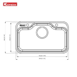 Chậu rửa bát 1 hố Konox Dekor 8048SU | BẢO HÀNH 10 NĂM 7