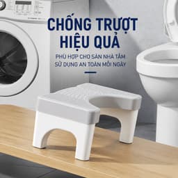 Ghế Kê Chân Toilet Hỗ Trợ Đi Vệ Sinh Đúng Tư Thế, Ghế Chống Táo Bón Hỗ Trợ Giảm Trĩ Tiện Lợi TORO 9