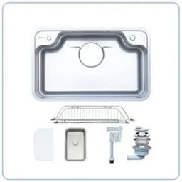 Chậu Rửa Bát 1 Hố Nobinox ARVO B370 | Inox 304 Bền Bỉ | Bề Mặt Vân Vải Chống Xước 3
