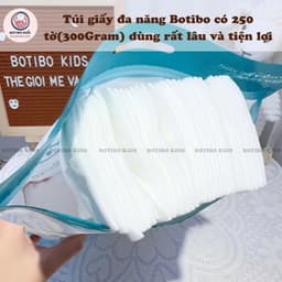 Combo Vệ Sinh Bé Yêu - 2 Khăn Khô Đa Năng + Rơ Lưỡi Cho Bé + Tăm Bông 200 Que Botibo kids 7