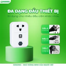 Ổ Cắm Quạt Thông Minh Hunonic Wifi SK18 Biến Quạt Thường Thành Quạt Thông Minh, bật tắt hẹn giờ 4