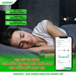 Ổ Cắm Quạt Thông Minh Hunonic Wifi SK18 Biến Quạt Thường Thành Quạt Thông Minh, bật tắt hẹn giờ 3
