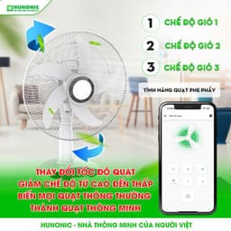 Ổ Cắm Quạt Thông Minh Hunonic Wifi SK18 Biến Quạt Thường Thành Quạt Thông Minh, bật tắt hẹn giờ 2