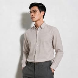 Sơ mi dài tay GRANDAD SHIRT TORANO trơn premium thêu logo ở thép tay mềm mại, thoáng khí GATB511 2
