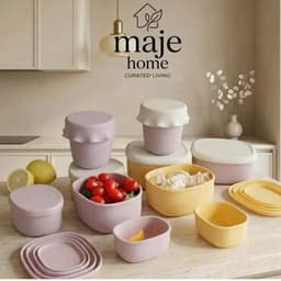 Bộ hộp đựng thực phẩm Silicon Cao Cấp. Hộp bảo quản đồ ăn màu pastel dễ thương - Majehome 2