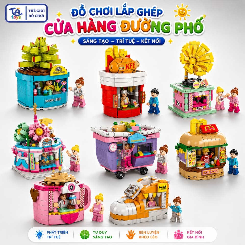 Đồ Chơi Lắp Ghép mô hình cửa hàng đường phố size lớn 300+ Chi Tiết – Đồ Chơi Thông Minh - TATOYS