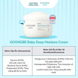 [Da Siêu Khô] Kem Dưỡng Ẩm Cho Bé Bản Chuyên Sâu Chứa Hạt Dưỡng Ẩm GOONGBE Baby Deep Moisture Cream 100ml 8