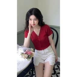 Quần short jeans nữ túi dài, TÚI LÒI Quần short túi lòi chất coton mềm mịn 9