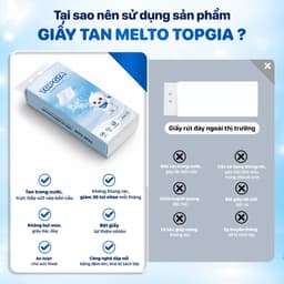 Giấy Đa Năng TopGia Melto 1200 Tờ 4 Lớp Dễ Tan Trong Nước, Mềm Mịn, 400 Lượt Rút, Thấm Hút Tốt, An Toàn Cho Gia Đình 6