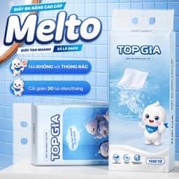 Giấy Đa Năng TopGia Melto 1200 Tờ 4 Lớp Dễ Tan Trong Nước, Mềm Mịn, 400 Lượt Rút, Thấm Hút Tốt, An Toàn Cho Gia Đình 3