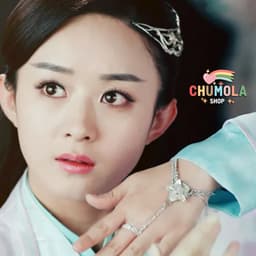 Vòng tay đính nhẫn Thương tâm hoa phong cách cổ trang phụ kiện thời trang 5