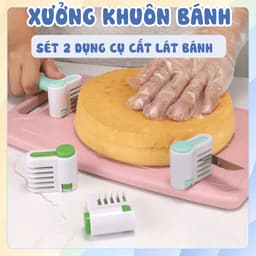 Set 2 Dụng Cụ Cắt Lát Bánh Gato Điều Chỉnh Tầng Xưởng Khuôn Bánh – Dao Chia Cốt Bánh Kem Đều Đẹp MS151 1