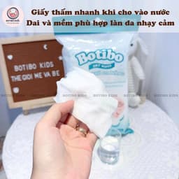 Combo Vệ Sinh Hằng Ngày Cho Bé Botibo Kids - 5 Khăn Khô Đa Năng, 2 Hộp Tăm Bông 200 Que 3